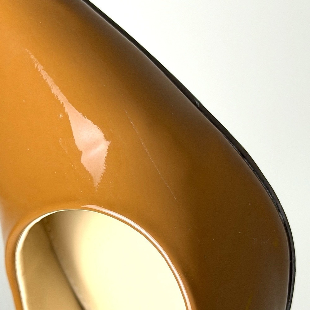 Vince Camuto Women's Savilla Leather 7M Caramel Patent 4" heel Dress Pumps Shoes - Picture 8 of 10